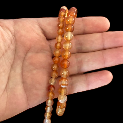 Carnelian beads - Round