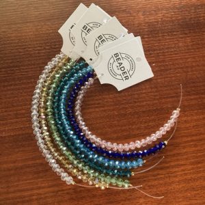Rondelle glass beads - 8mm