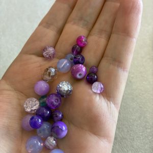 Purple glass bead mix
